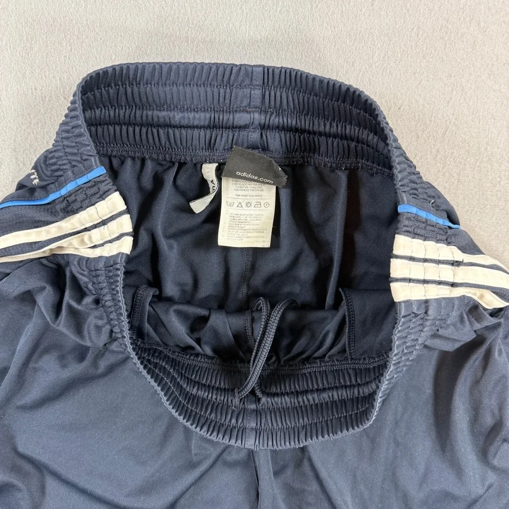 Adidas Shorts Men Small Navy Climalite Striped Soccer Basketball Running Gym Y2K